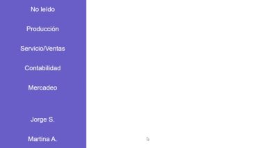 İspanyolca. İmleç İş Dünyası Mesajlaşma Platformu 'nda Yana Kayıyor ve Yapım Bölümü' ne tıklıyor. Fare İmleci İnternet üzerinden Şirket İletişim Sistemi Üretiminde Tıklama Üzerine Kaydırıyor.