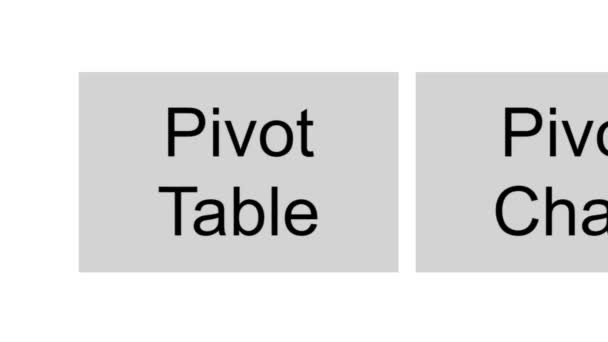 Cursor Gleitet Vorbei Und Klickt Auf Pivot Tabelle Tabellenkalkulation Organisieren — Stockvideo