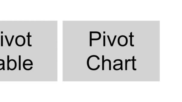 Cursor Gleitet Vorbei Und Klickt Auf Pivot Chart Tabellenkalkulation Organisieren — Stockvideo