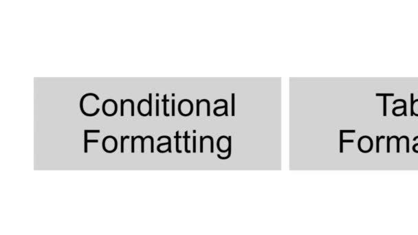 Cursor Slides Clicks Conditional Formatting Highlight Data Spreadsheet Mouse Pointer — Stockvideo