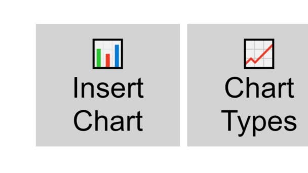 Cursor Slides Clicks Insert Chart Spreadsheet Mouse Pointer Device Computer — 비디오