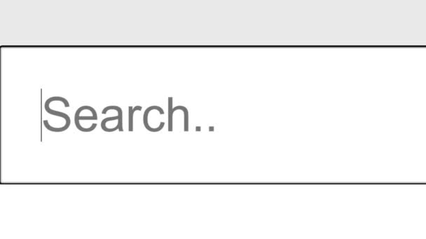 Zoeken Naar Virtual Interactive World Information Search Bar Screen View — Stockvideo