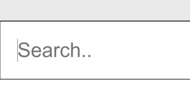 Japanska Söka Efter Virtuella Spel Information Sökfältet Skärmvy Söker Efter — Stockvideo