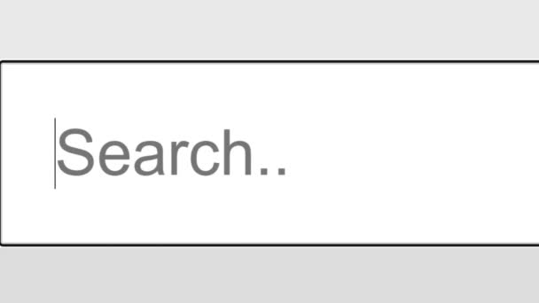Söka Efter Virtual Reality Information Sökfältet Skärmvy Söka Efter Interaktiva — Stockvideo