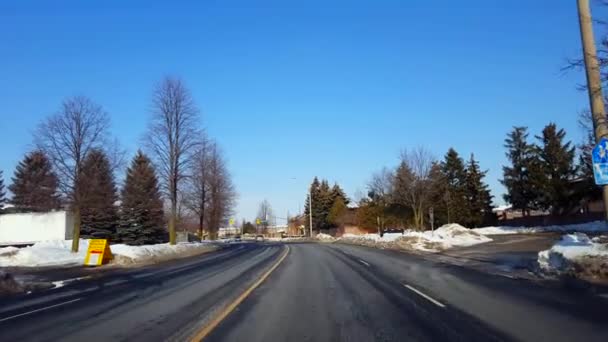 Toronto Ontario Kanada Februari 2022 Driver Point View Kör Covid — Stockvideo