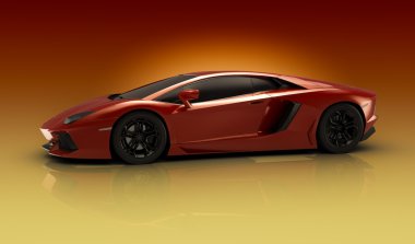 kırmızı spor araba