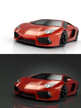 kırmızı spor araba