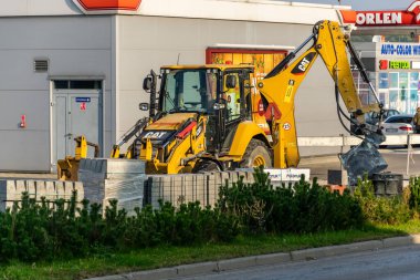 Piekary Slaskie, Polonya - 02.10.2021 - Piekary Slaskie 'de kedi kazıcısı