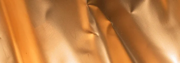 Lámina Oro Arrugado Con Detalles Visibles Fondo Textura — Foto de Stock