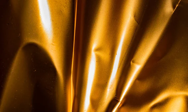 Lámina Oro Arrugado Con Detalles Visibles Fondo Textura —  Fotos de Stock