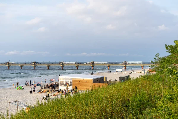 Miedzyzdroje Polonia 2021 Playa Miedzyzdroje — Foto de Stock