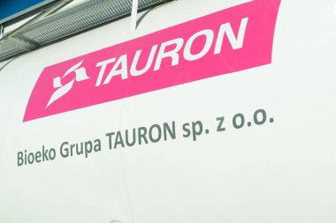 Sosnowiec, Polonya -28.10.2021 - Sosnowiec 'teki Tauron enerji şirketi