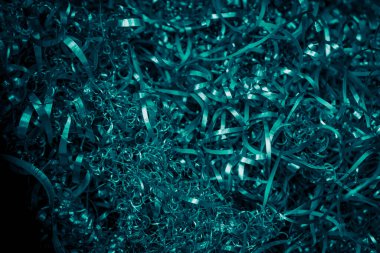 Mavi çelik talaşları ve görünür detaylar. arkaplan veya doku