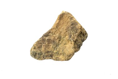 Beyaz izole arkaplanda kahverengi kumtaşı