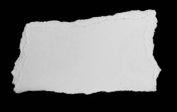 Ein Weißes Blatt Papier Auf Schwarzem Isolierten Hintergrund — Stockfoto