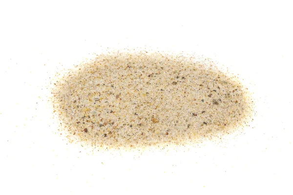 Зерна Піску Білому Ізольованому Фоні — стокове фото