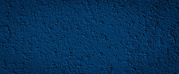 Ściana Jest Pomalowana Niebieską Farbą Widocznej Fakturze — Zdjęcie stockowe