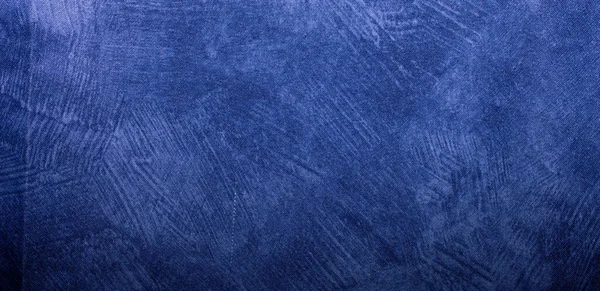 Blauw Katoenen Stof Met Een Interessant Patroon — Stockfoto