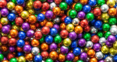 Görünür detayları olan renkli toplar. arkaplan veya doku
