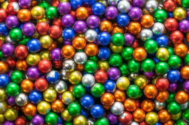 Görünür detayları olan renkli toplar. arkaplan veya doku