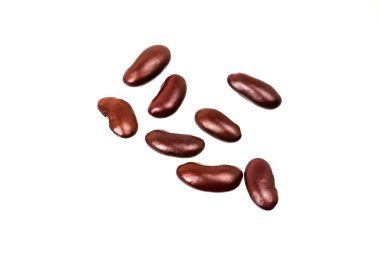 Beyaz izole bir zemin üzerinde kırmızı fasulye