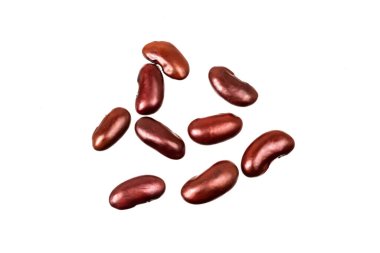 Beyaz izole bir zemin üzerinde kırmızı fasulye