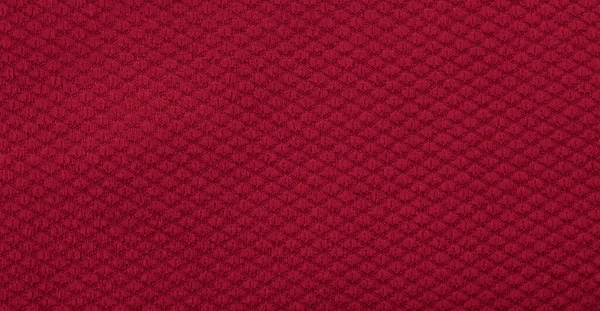 Tessuto Cotone Rosso Con Modello Interessante — Foto Stock