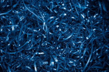 Mavi çelik talaşları ve görünür detaylar. arkaplan veya doku