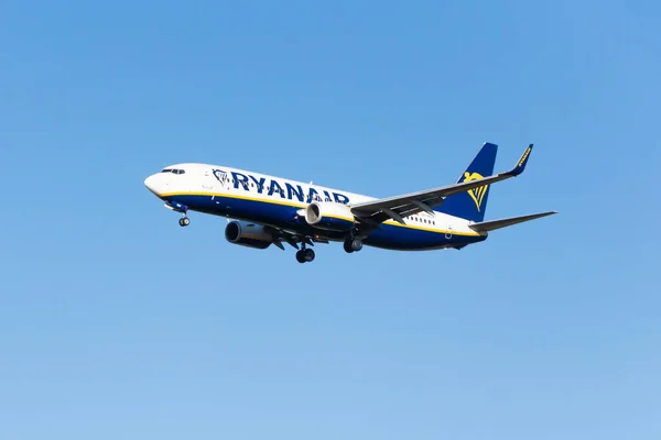 Pyrzowice Pologne 2021 Atterrissage Avion Ryanair Aéroport Pyrzowice — Photo