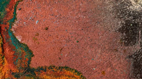 Měděný Plech Barevnou Patinou Pozadí Nebo Textura — Stock fotografie