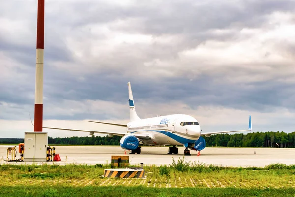 Pyrzowice Polónia 2020 Aterragem Aeroporto Pyrzowice — Fotografia de Stock