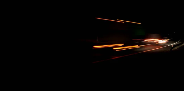 Abstract Red Car Lights Night Long Exposure — Stock Photo, Image
