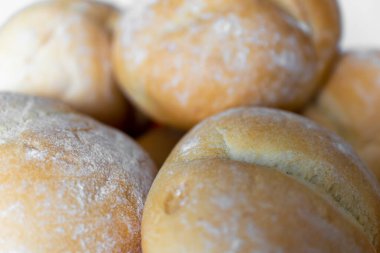 Görünür detaylarla buğday ruloları. arkaplan veya doku