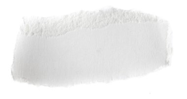 Beyaz izole bir arkaplan üzerine beyaz kağıt