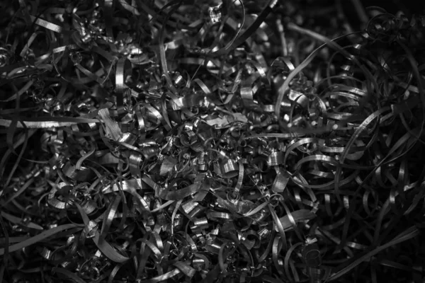 Silver Steel Shavings Visible Details Background Texture — Stock Photo, Image
