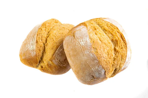 Zole Edilmiş Beyaz Arkaplanda Taze Ekmek Rulosu — Stok fotoğraf