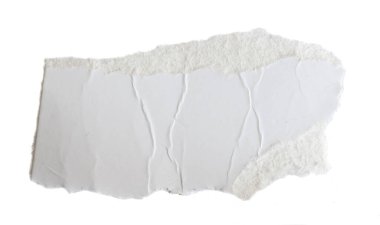 Beyaz izole bir arkaplan üzerine beyaz kağıt