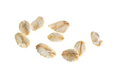 Beyaz izole arkaplanda yulaf ezmesi