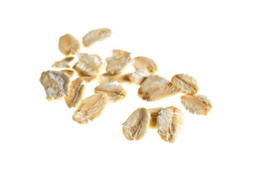 Beyaz izole arkaplanda yulaf ezmesi