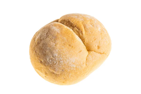 Frisches Brötchen Auf Weißem Hintergrund — Stockfoto