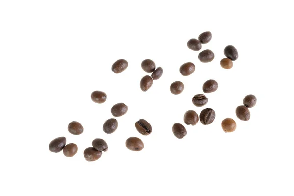 Coffee Beans White Isolated Background — Foto de Stock