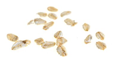 Beyaz izole arkaplanda yulaf ezmesi