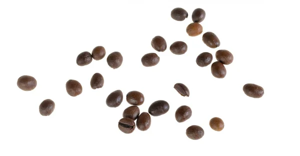 Coffee Beans White Isolated Background —  Fotos de Stock