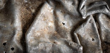 Görünür dokusu olan eski alüminyum çarşaf. arkaplan