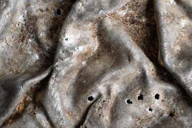 Görünür dokusu olan eski alüminyum çarşaf. arkaplan