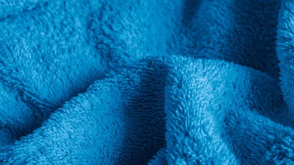 İlginç desenli mavi pamuk kumaş.