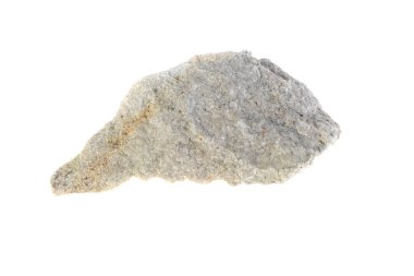 İzole edilmiş beyaz zeminde ilginç bir kireç taşı.