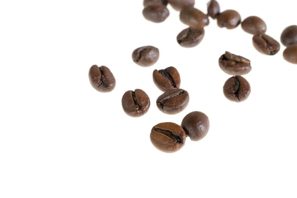 Coffee Beans White Isolated Background — Foto de Stock