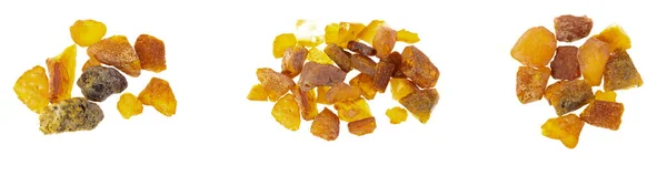 Golden Amber White Isolated Background — Stock Photo, Image