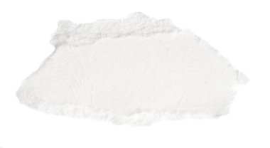 Beyaz izole bir arkaplan üzerine beyaz kağıt